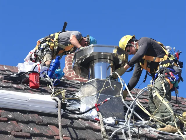 Protective chimney cap installed by Corona Chimney Sweep in Corona, CA