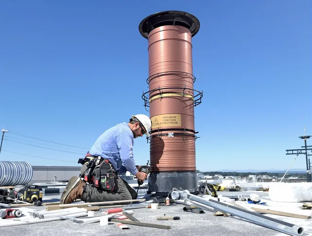 Installed chimney liner by Corona Chimney Sweep in Corona, CA