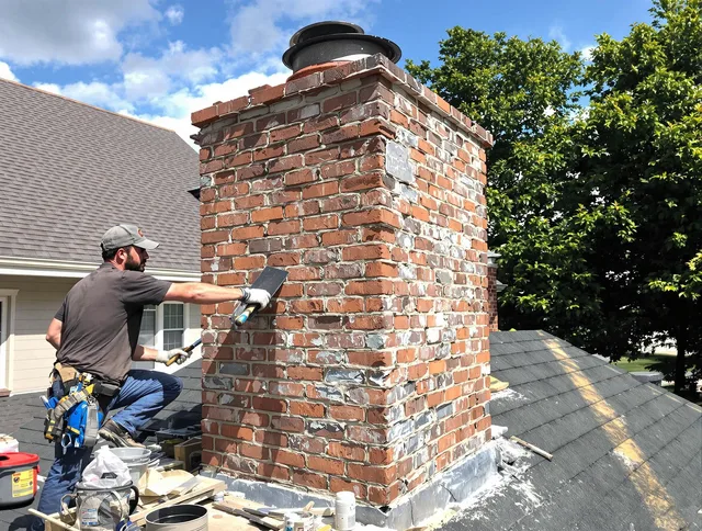 Completed chimney rebuild by Corona Chimney Sweep in Corona, CA