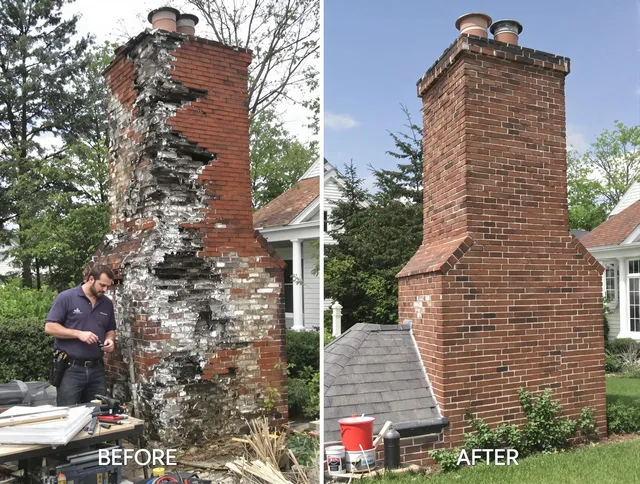 Corona Chimney Sweep performing a full chimney restoration in Corona, CA