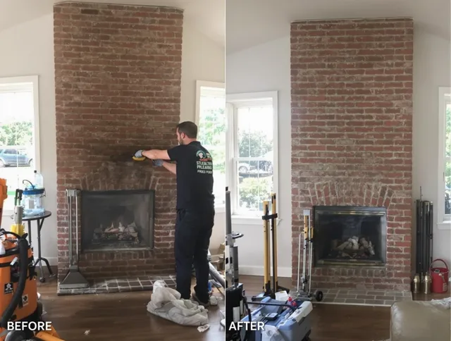 Finished chimney sweeping service by Corona Chimney Sweep in Corona, CA