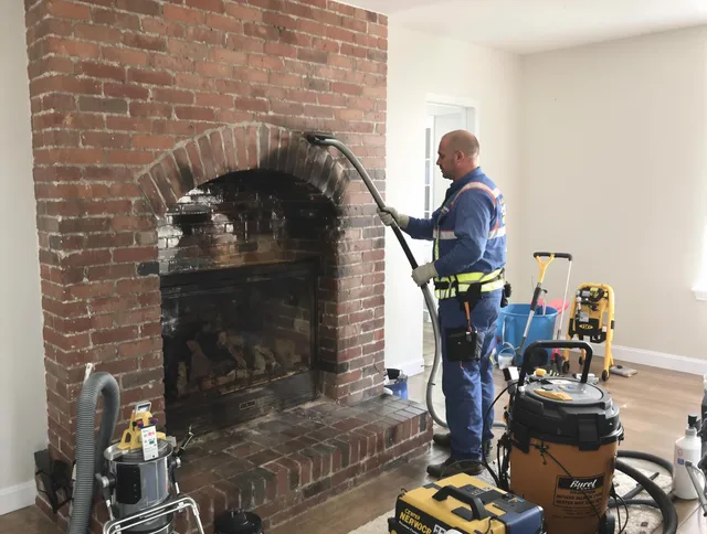 Corona Chimney Sweep expert performing detailed chimney sweep in Corona, CA