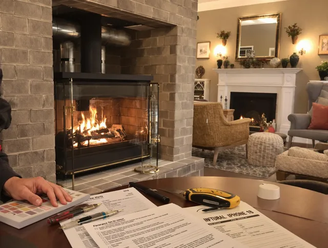 Corona Chimney Sweep verifying fireplace safety measures in Corona, CA